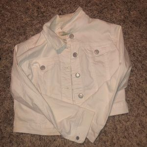 White cropped jacket